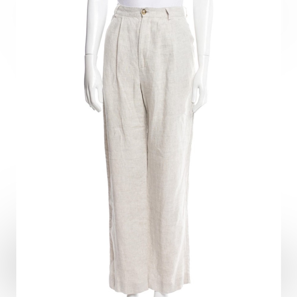 Straight Leg Linen Pants